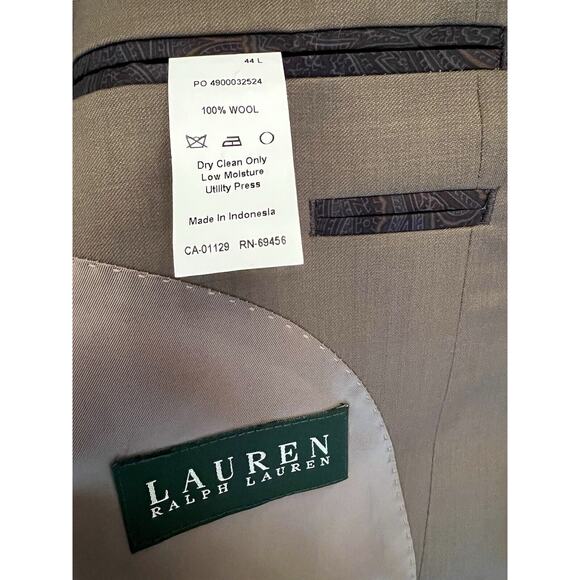 Lauren Ralph Lauren LRL 100% Wool 2 Button Blazer Sport Coat Jacket 44L - Picture 11 of 12